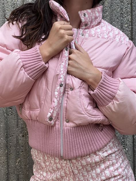 christian dior puffer jacket pink